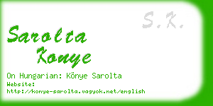 sarolta konye business card